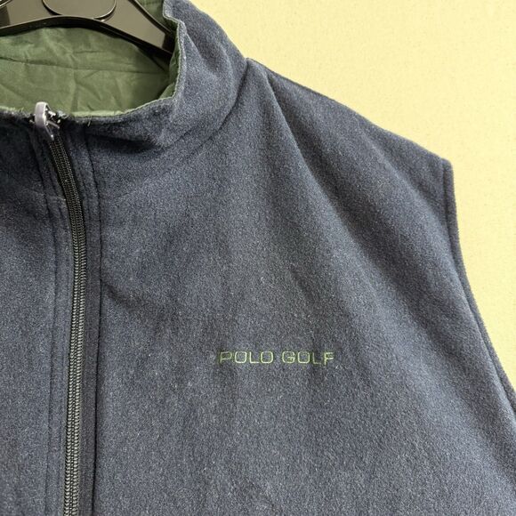Polo Golf Ralph Lauren Vest Reversible Mens Size XL Green Shield - Picture 9 of 13